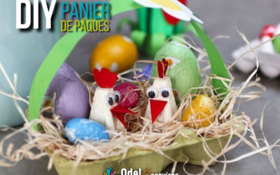 Fabrique un panier de Pâques avec une boîte d’œufs !